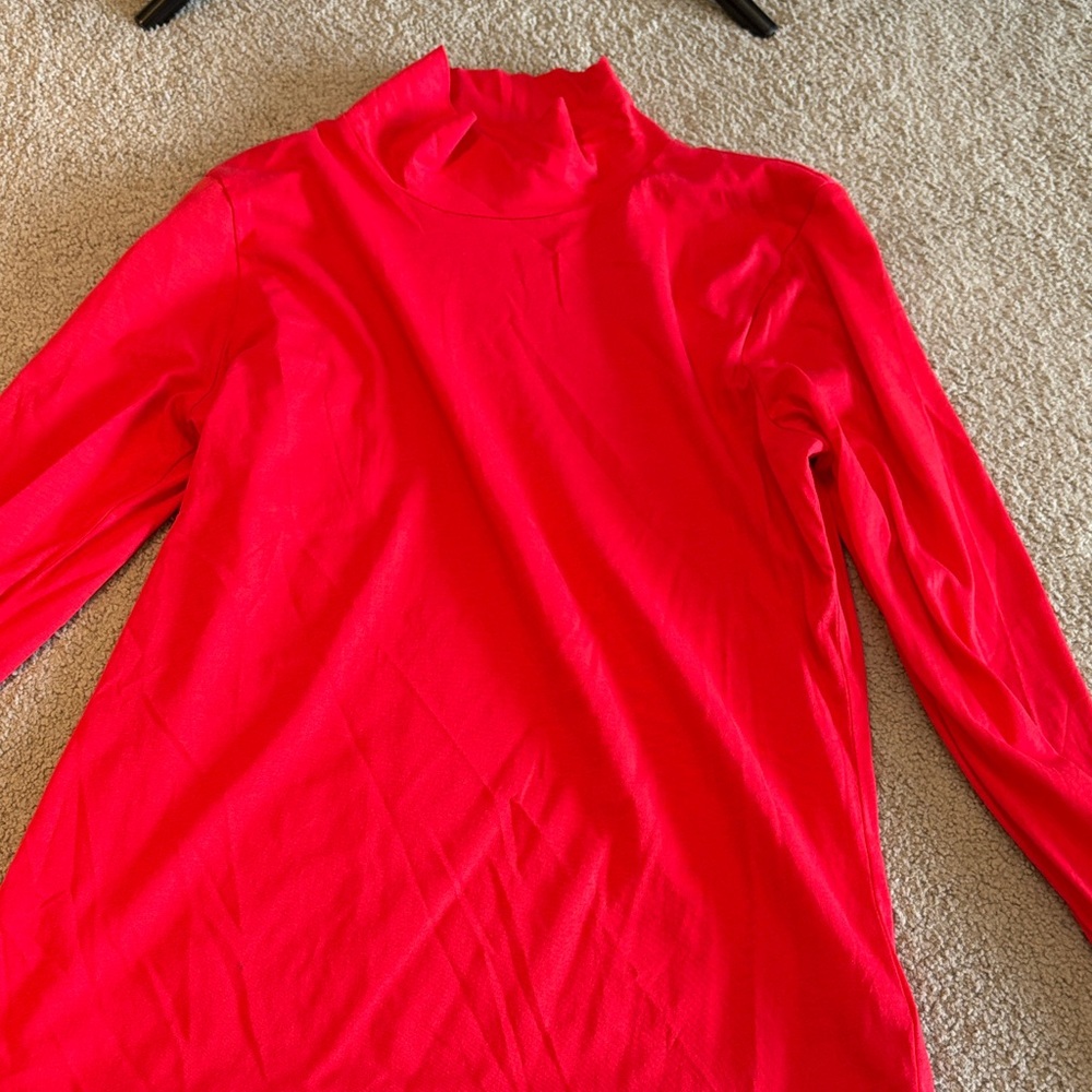 Anthropologie Bold Red Turtleneck